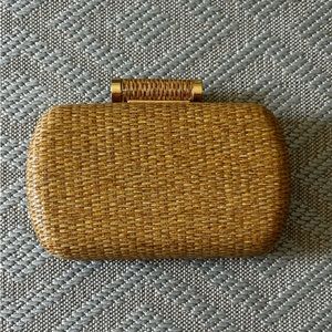 Straw evening clutch